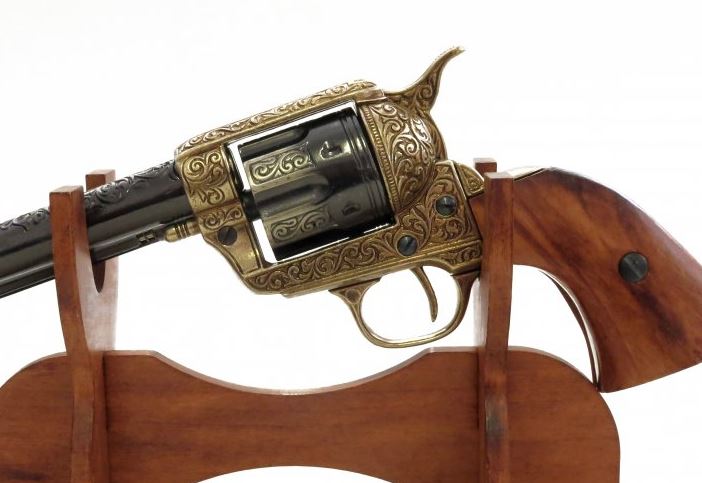 Colt 1873 Peacemaker Non-Firing Revolver with Gold Leaf Motif - TCN VAULT