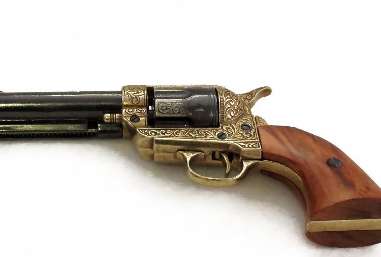 Colt 1873 Peacemaker Non-Firing Revolver with Gold Leaf Motif - TCN VAULT