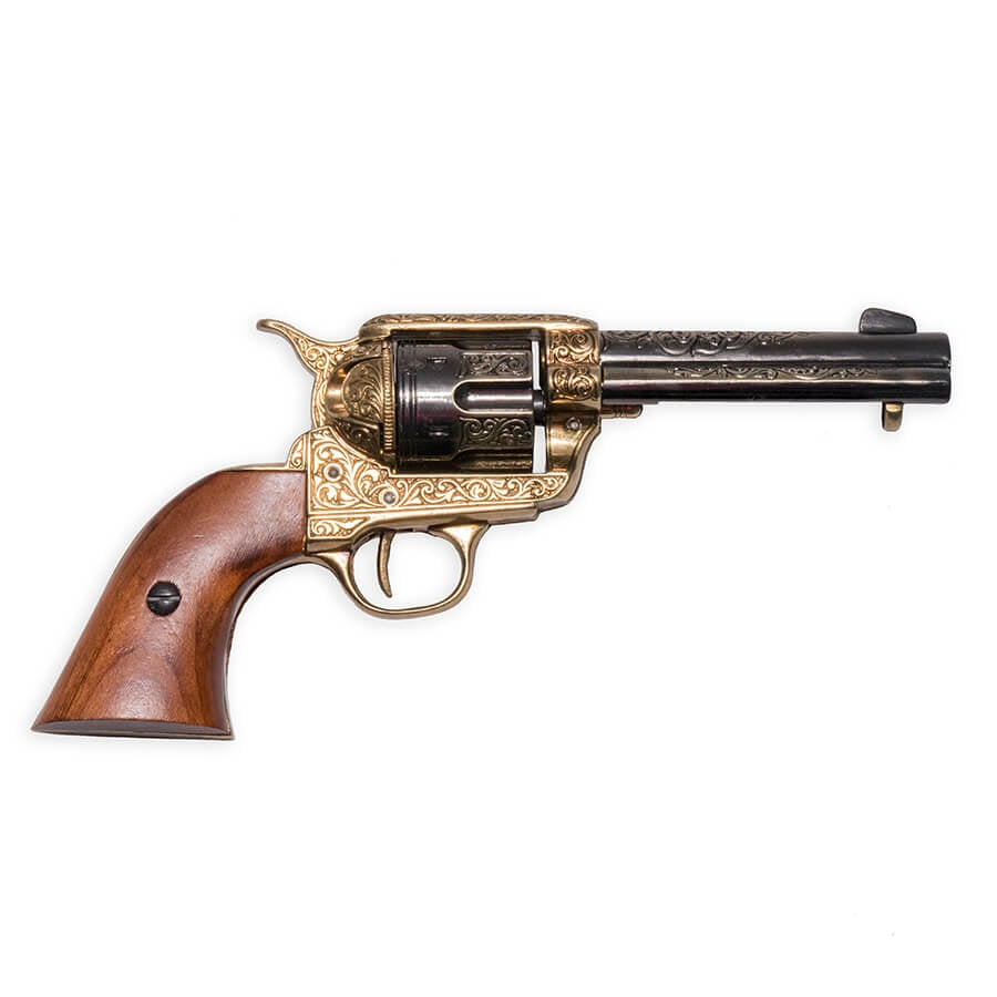 Colt 1873 Peacemaker Non-Firing Revolver with Gold Leaf Motif - TCN VAULT