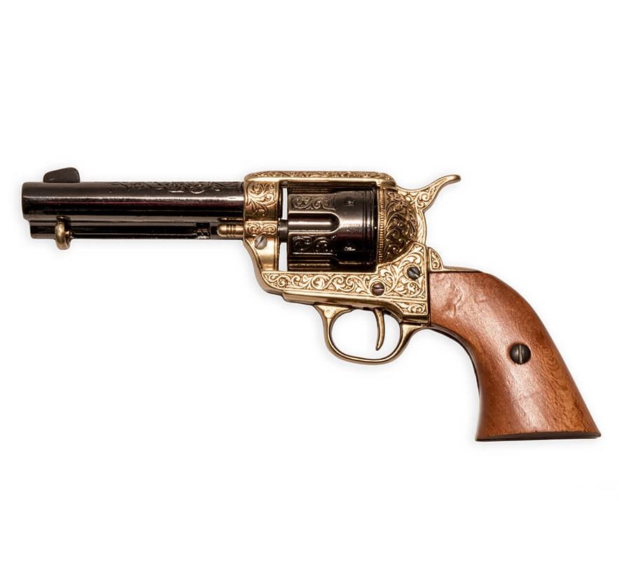 Colt 1873 Peacemaker Non-Firing Revolver with Gold Leaf Motif - TCN VAULT