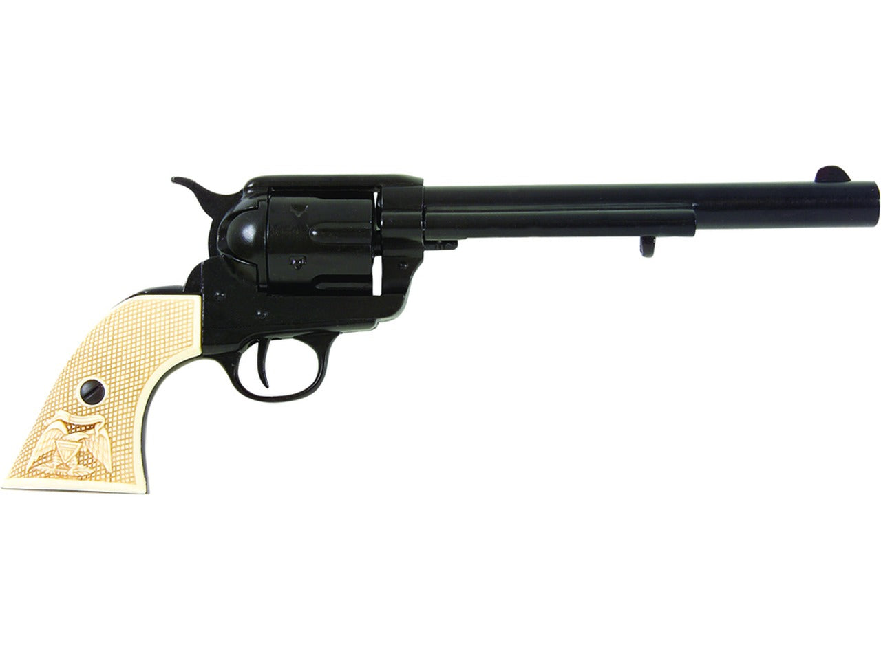 1873 SAA Colt Cavalry 7.5-Inch Non Firing Revolver, Black - TCN VAULT