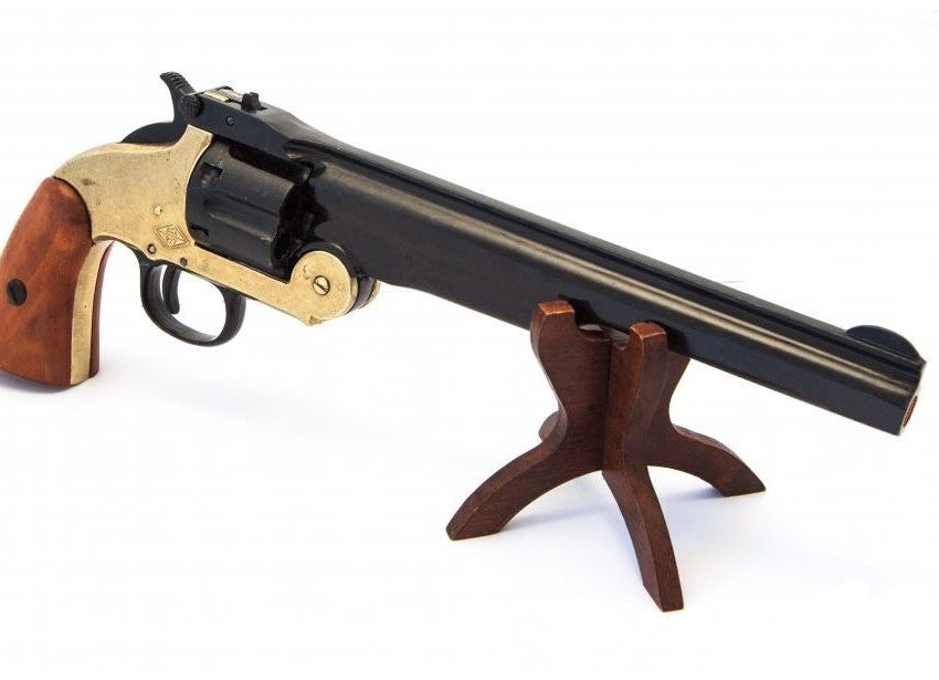 Denix 1869 Schofield Non-Firing Revolver with Brass Trim