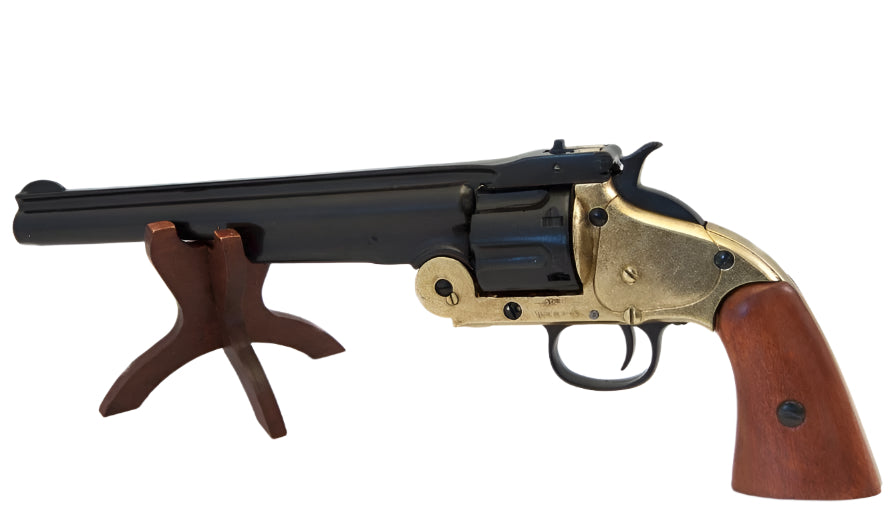 Denix 1869 Schofield Non-Firing Revolver with Brass Trim