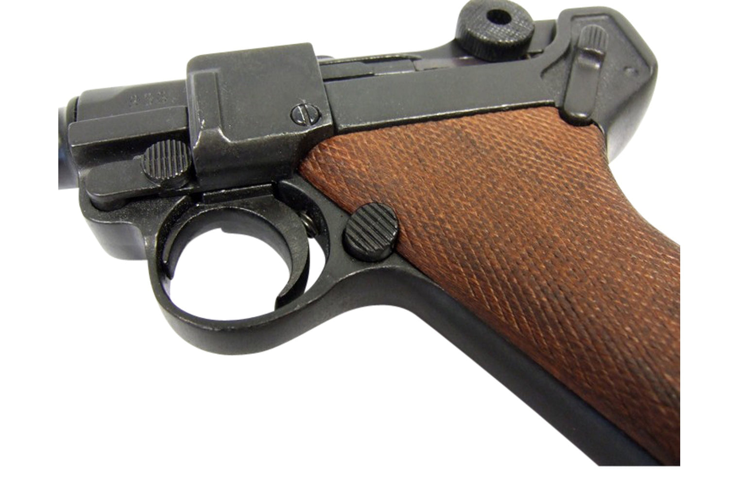 German Luger P-08 with Wood Grips Non Firing Prop Gun - TCN VAULT