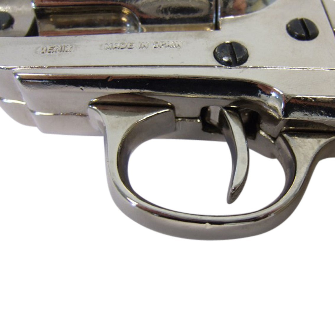 1873 Colt SAA Peacemaker Non-Firing Revolver Nickel Finish - TCN VAULT