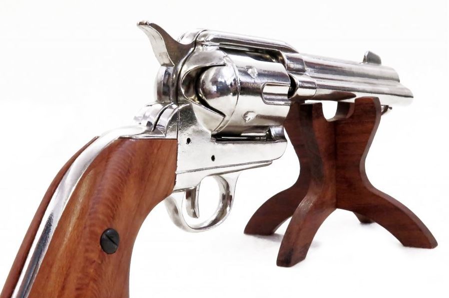 1873 Colt SAA Peacemaker Non-Firing Revolver Nickel Finish - TCN VAULT