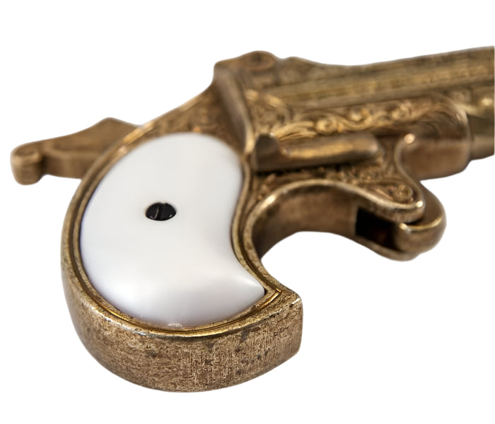 1866 Gold Leaf Engraved Derringer Non-Firing Gun - TCN VAULT