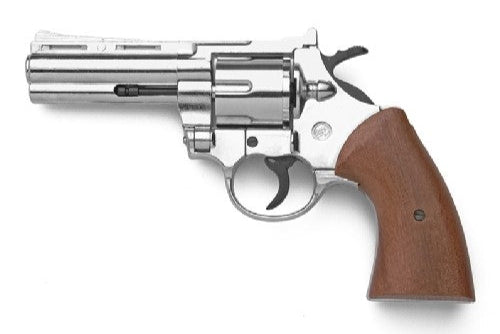 Bruni 9mm Magnum Blank Firing Revolver, Nickel - TCN VAULT