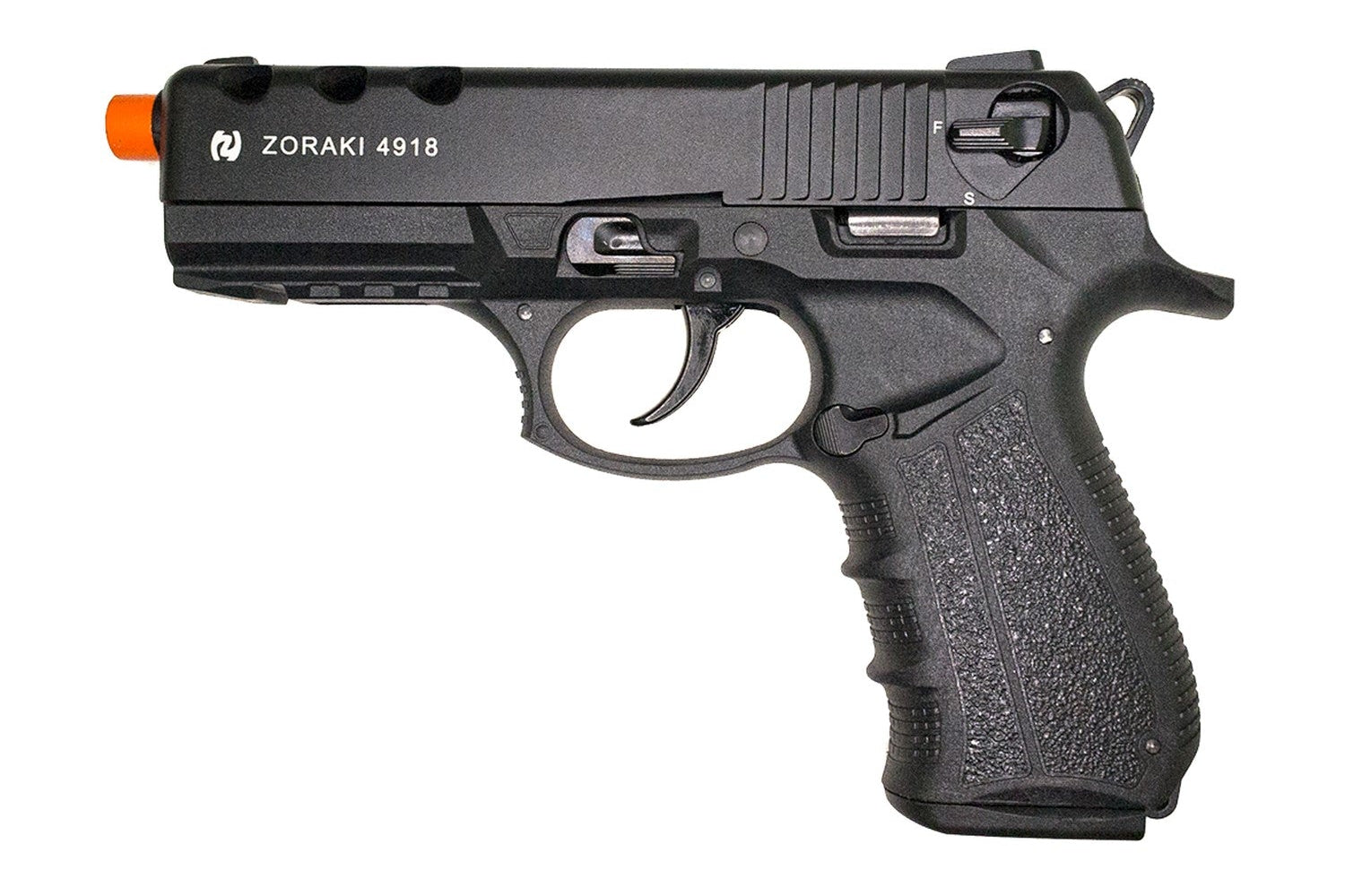 ZORAKI M4918 9mm Semi Automatic Front Firing Blank Gun, Black - TCN VAULT