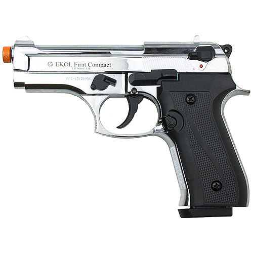 EKOL Firat Compact 9mm Semi Automatic Front Firing Blank Gun, Nickel - TCN VAULT