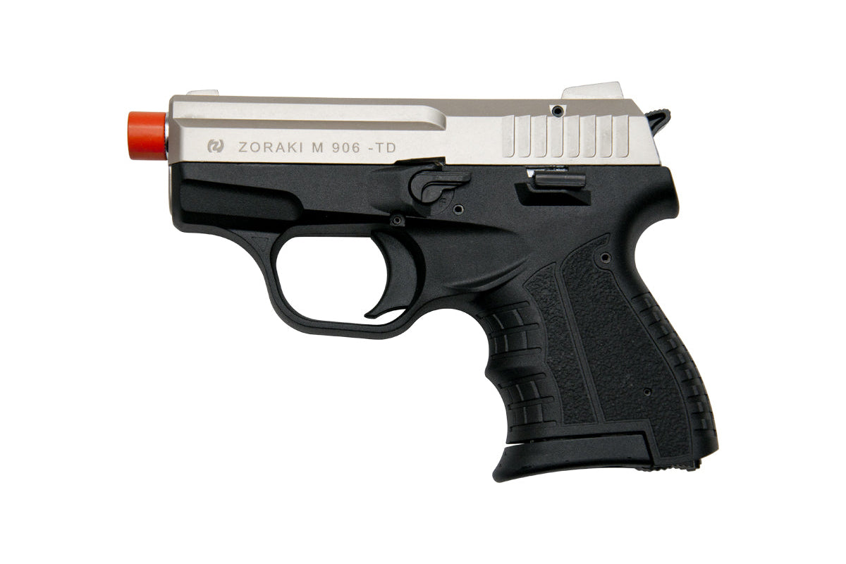 Zoraki M906 Semi Automatic 9mm Front Firing Blank Gun, Satin - TCN VAULT