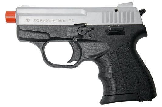 Zoraki M906 Semi Automatic 9mm Front Firing Blank Gun, Silver - TCN VAULT