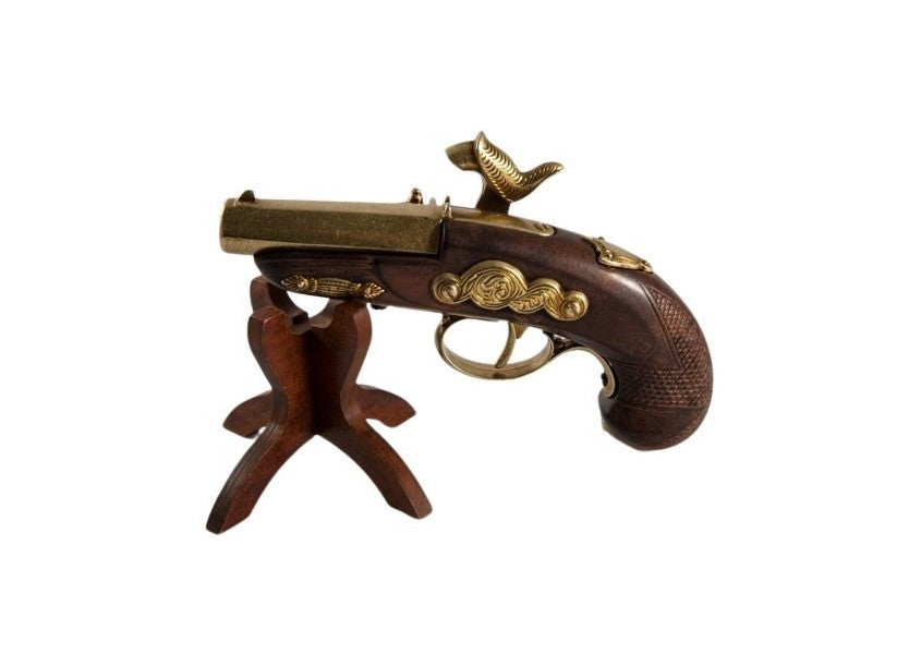 Denix Civil War Philadelphia Derringer Cap Firing Gun In Brass