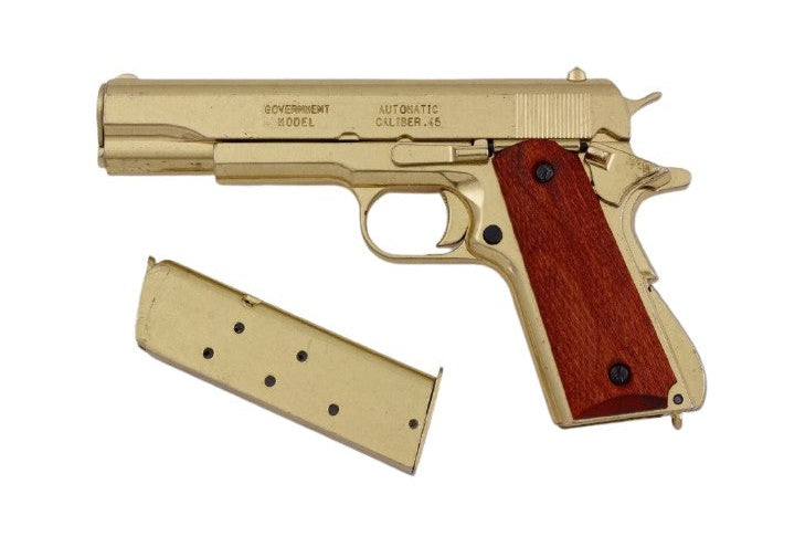 1911A1 Field Strippable Non-Firing Prop Gun in Gold Finish - TCN VAULT