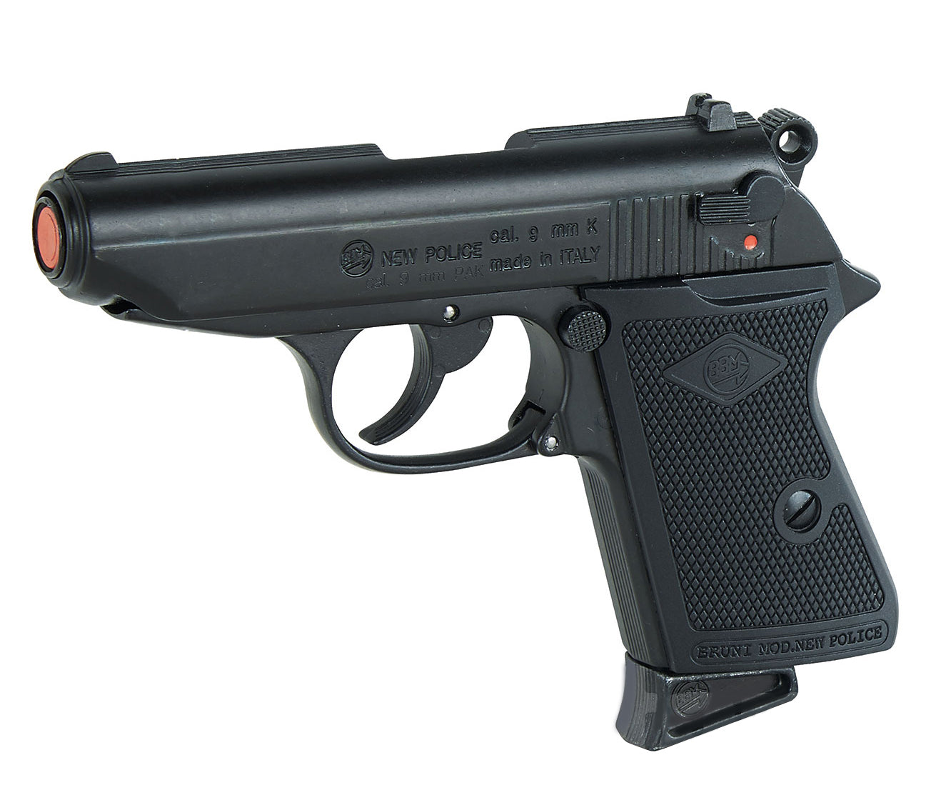 Bruni Police 9mm Top Firing Blank Gun in Black - TCN VAULT