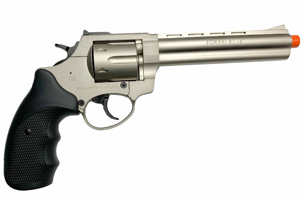 Zoraki R1 6-Inch Barrel Front Firing Blank Revolver, Satin - TCN VAULT