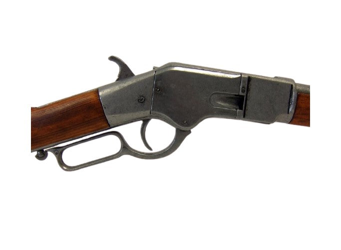 1866 Winchester Lever Action Non Firing Carbine Rifle, Grey - TCN VAULT