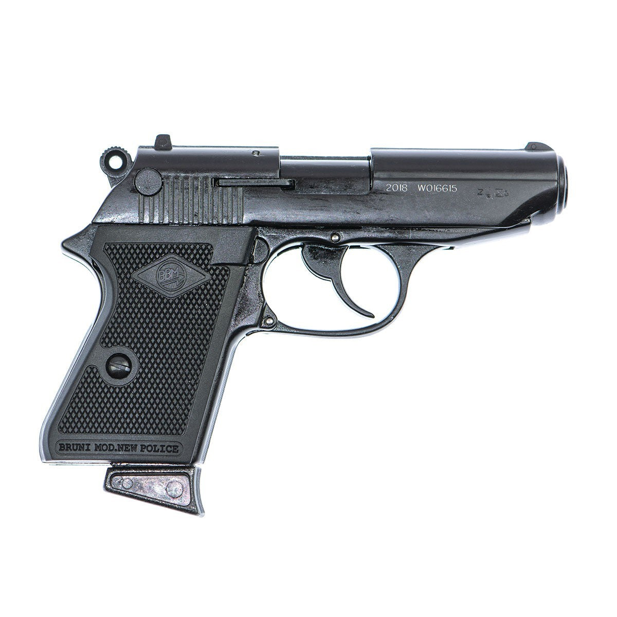 Bruni Police 9mm Top Firing Blank Gun in Black - TCN VAULT