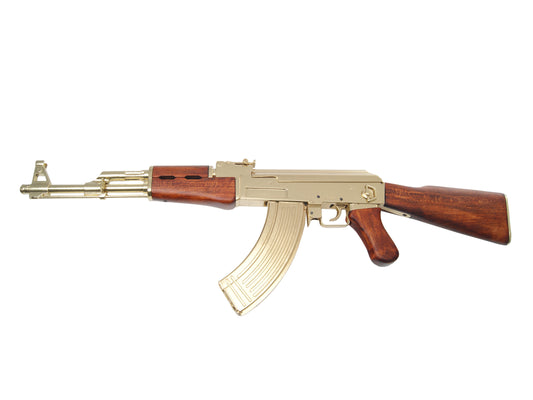 Gold AK47 "Dictator" Non-Firing Replica Prop Gun with Working Parts - TCN VAULT