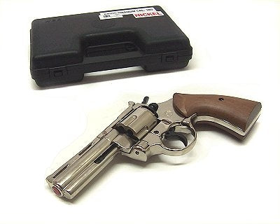 Bruni 9mm Magnum Blank Firing Revolver, Nickel - TCN VAULT