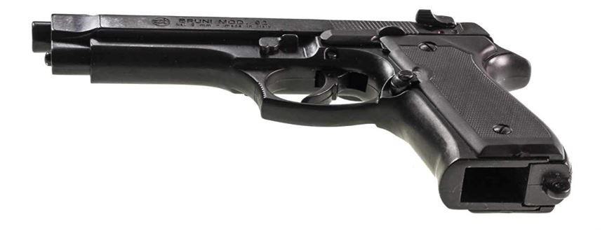 Bruni M92 Semi Automatic Top Firing Blank Gun, Black - TCN VAULT