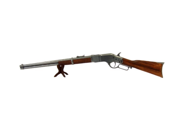 1866 Winchester Lever Action Non Firing Carbine Rifle, Grey - TCN VAULT