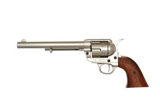 SAA Colt 1873 Cal. 45 Peacemaker Non-Firing Revolver in Nickel Finish - TCN VAULT