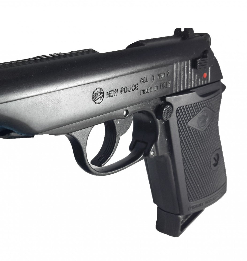 Bruni Police 9mm Top Firing Blank Gun in Black - TCN VAULT