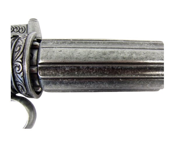 Denix 1840 6 Barrel Pepper-Box Non Firing Revolver in Grey - TCN VAULT