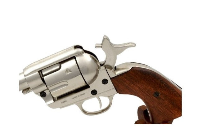 SAA Colt 1873 Cal. 45 Peacemaker Non-Firing Revolver in Nickel Finish - TCN VAULT