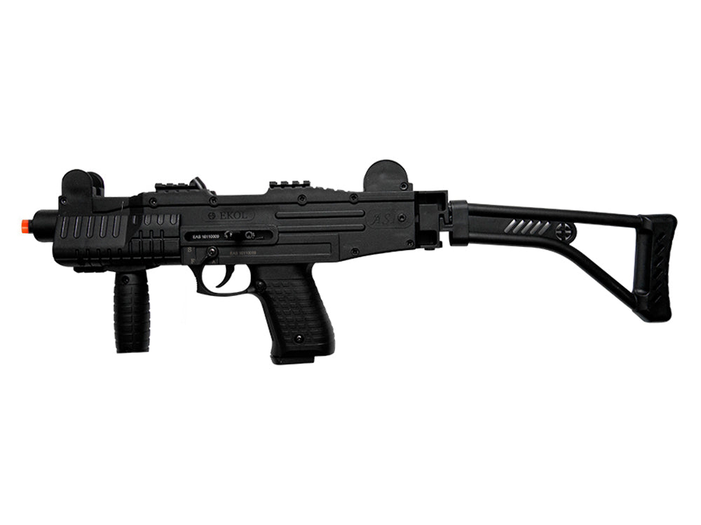 EKOL ASI UZI Automatic Front Firing Blank Machine Gun Pistol With Folding Stock - TCN VAULT