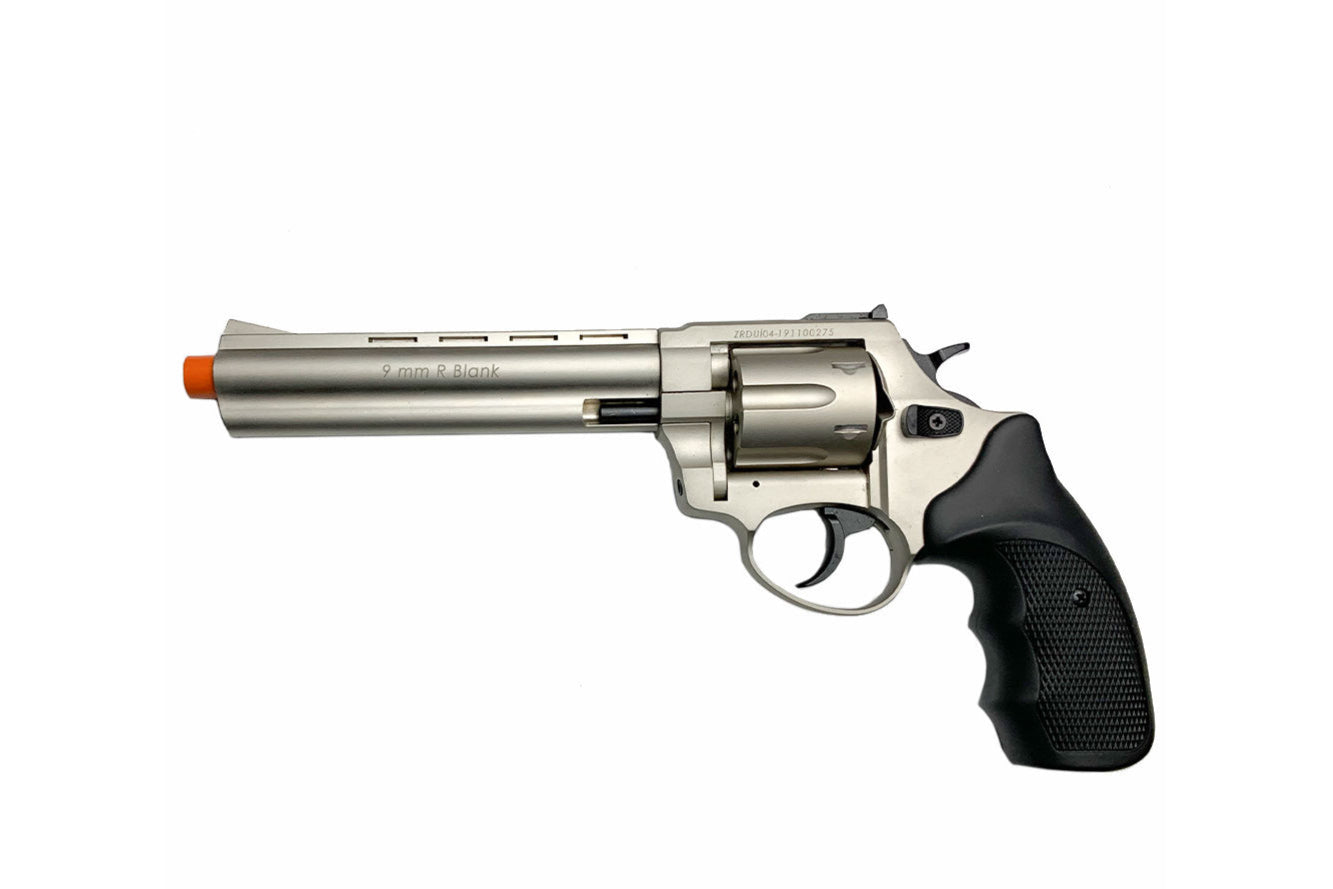 Zoraki R1 6-Inch Barrel Front Firing Blank Revolver, Satin - TCN VAULT