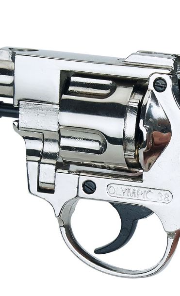 Bruni Detective 9mm Blank Firing Revolver inNickel Finish - TCN VAULT