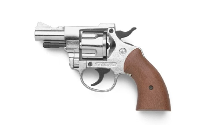 Bruni Detective 9mm Blank Firing Revolver inNickel Finish - TCN VAULT