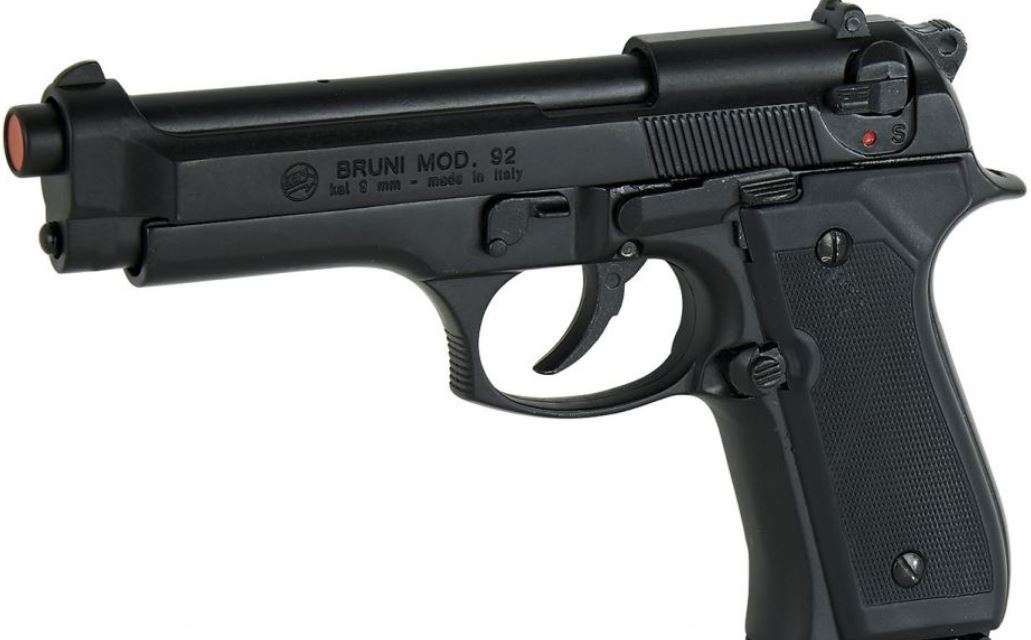 Bruni 9mm M92 Top Firing Blank Gun, Blued - TCN VAULT